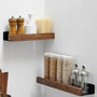 Badregal | Holz | Massiv | Ohne Bohren | Rechteckig | Stabil-Braun-S (20cm)-Luzern Mode