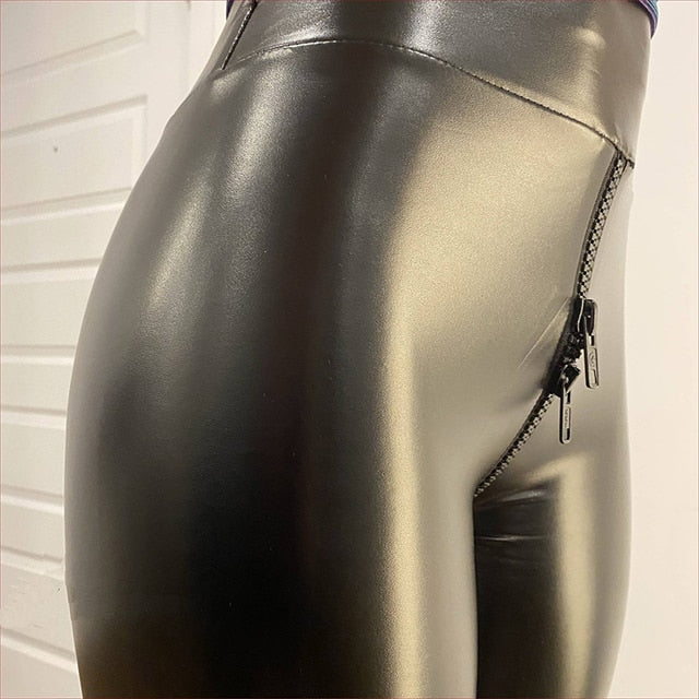 Lederhose Damen mit Reißverschluss - Sexy und Bequem-Schwarz-XS-Luzern Mode