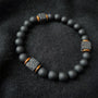Lavastein-Armband | Mattschwarz | Onyx | Balance | Markant | Stilvoll-Onyx-Gold-Luzern Mode