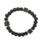 Lavastein-Armband | Mattschwarz | Onyx | Balance | Markant | Stilvoll-Onyx-Silber-Luzern Mode