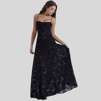 Langes Abendkleid Damen - Elegantes Spitzenkleid Maxi-Luzern Mode