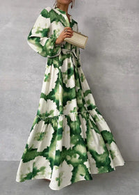Boho Maxikleid Damen - Elegantes Sommerkleid mit Muster-Luzern Mode