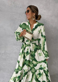 Boho Maxikleid Damen - Elegantes Sommerkleid mit Muster-Luzern Mode