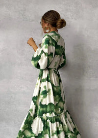 Boho Maxikleid Damen - Elegantes Sommerkleid mit Muster-Luzern Mode