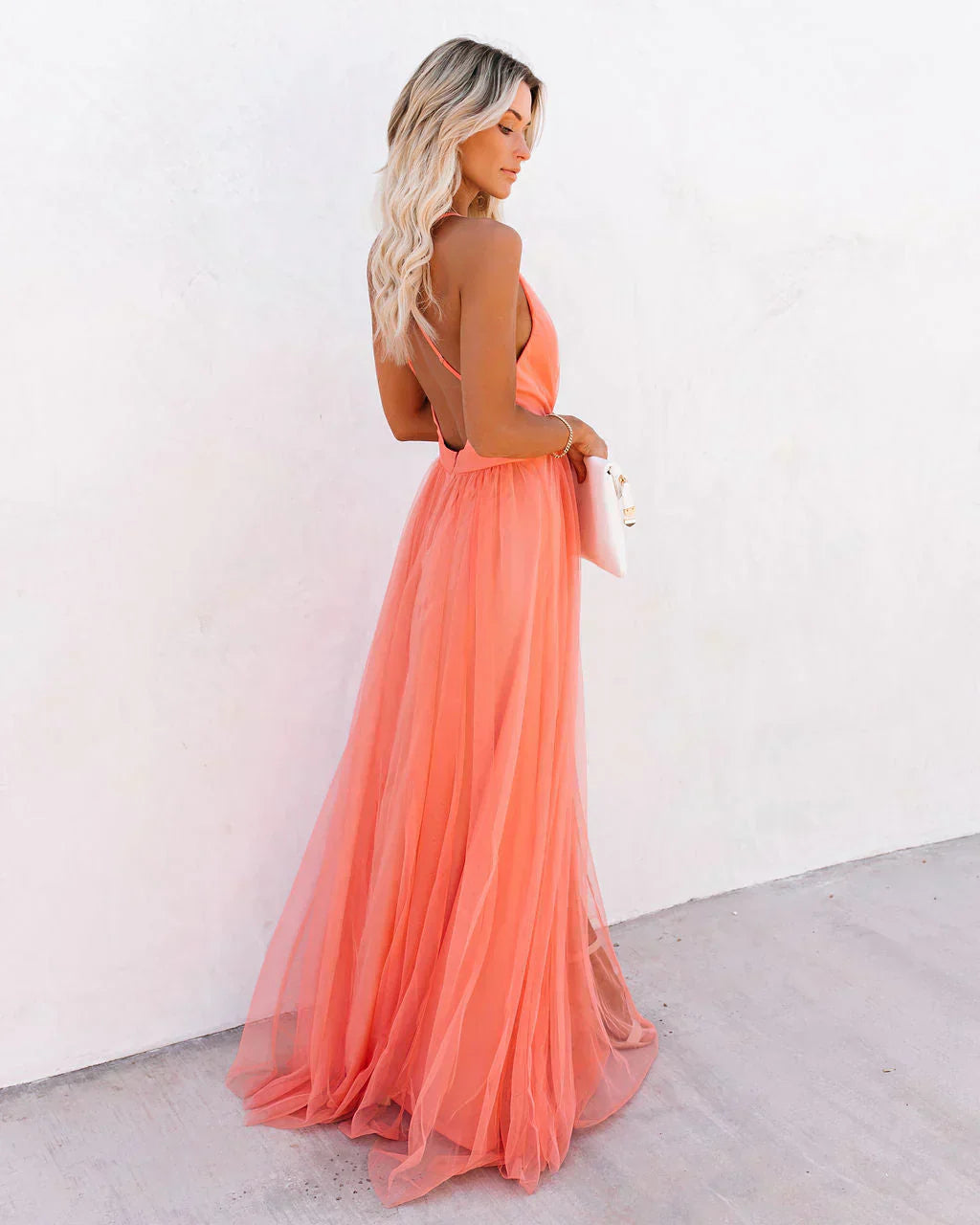 Rückenfreies Maxikleid Damen - Elegantes Sommerkleid kaufen-Luzern Mode