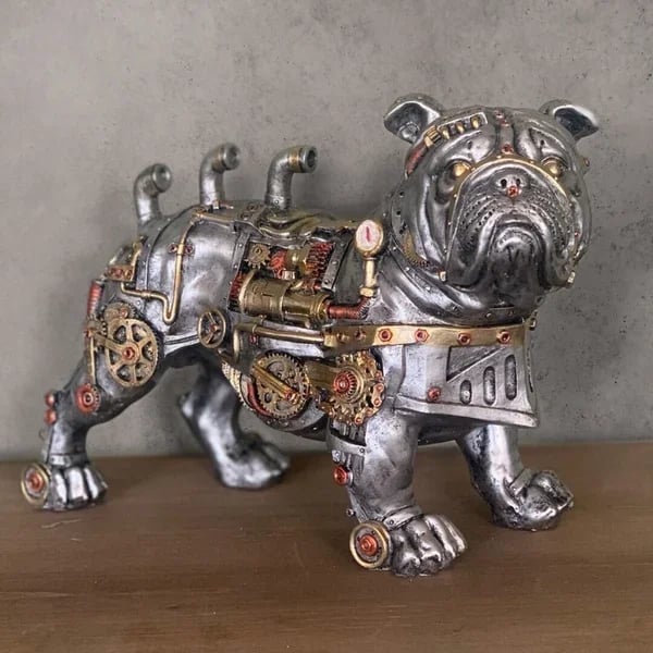 Tierskulptur | Steampunk Mechanisch Stilvoll Einzigartig Langlebig Auffällig-Bulldogge-Luzern Mode