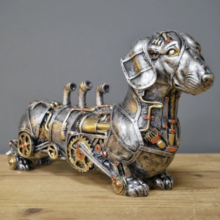 Tierskulptur | Steampunk Mechanisch Stilvoll Einzigartig Langlebig Auffällig-Dackel-Luzern Mode