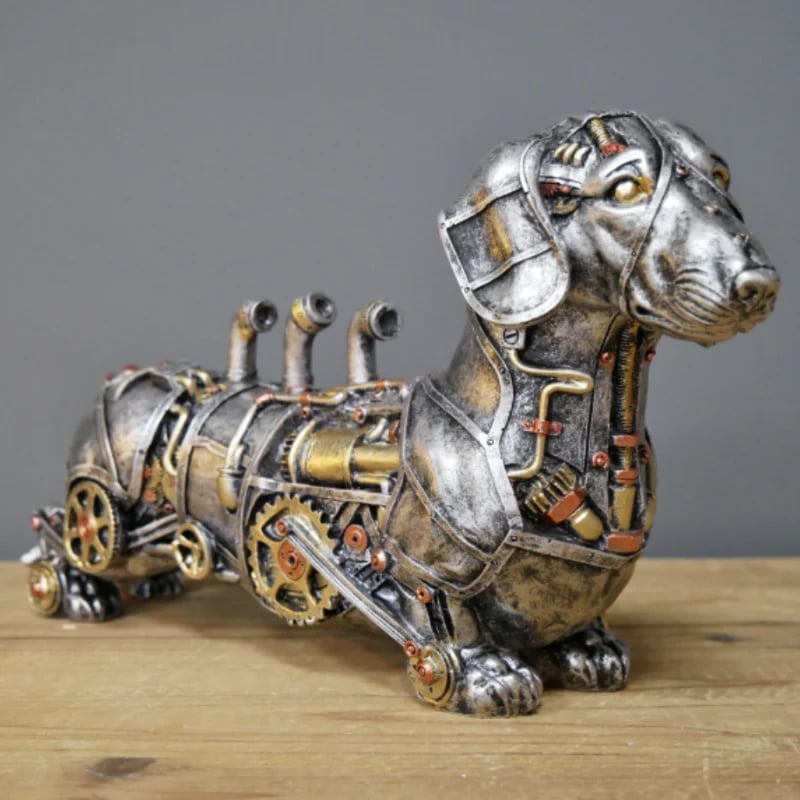 Tierskulptur | Steampunk Mechanisch Stilvoll Einzigartig Langlebig Auffällig-Dackel-Luzern Mode