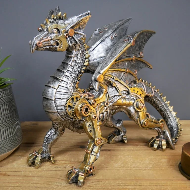 Tierskulptur | Steampunk Mechanisch Stilvoll Einzigartig Langlebig Auffällig-Drache-Luzern Mode