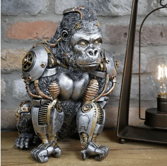 Tierskulptur | Steampunk Mechanisch Stilvoll Einzigartig Langlebig Auffällig-Gorilla-Luzern Mode