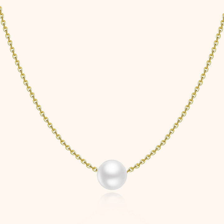 Damen-Perlenkette | Dezent Stilvoll Weiße Perle Einzigartig Langlebig-Gold-Luzern Mode