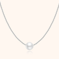 Damen-Perlenkette | Dezent Stilvoll Weiße Perle Einzigartig Langlebig-Silber-Luzern Mode