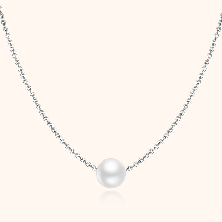 Damen-Perlenkette | Dezent Stilvoll Weiße Perle Einzigartig Langlebig-Silber-Luzern Mode