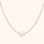 Damen-Perlenkette | Dezent Stilvoll Weiße Perle Einzigartig Langlebig-Silber-Luzern Mode