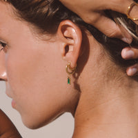 Ohrringe für Damen | Gold | Grüner Stein | Klassisch | Stilvoll-Luzern Mode