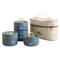 Lunchbox | Isoliertes Set Groß Klein Langlebig Vielseitig Auslaufsicher-Blau-2x Klein + 2x Groß-Luzern Mode