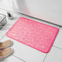 Badmatte | Rutschfester Memory Foam Geprägt Weich Nachhaltig Stylisch Struktur-Knallpink-Luzern Mode