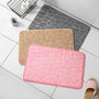 Badmatte | Rutschfester Memory Foam Geprägt Weich Nachhaltig Stylisch Struktur-Rosa-Luzern Mode
