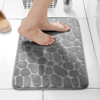 Badmatte | Rutschfester Memory Foam Geprägt Weich Nachhaltig Stylisch Struktur-Luzern Mode