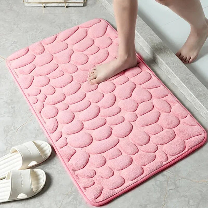 Badmatte | Rutschfester Memory Foam Geprägt Weich Nachhaltig Stylisch Struktur-Luzern Mode