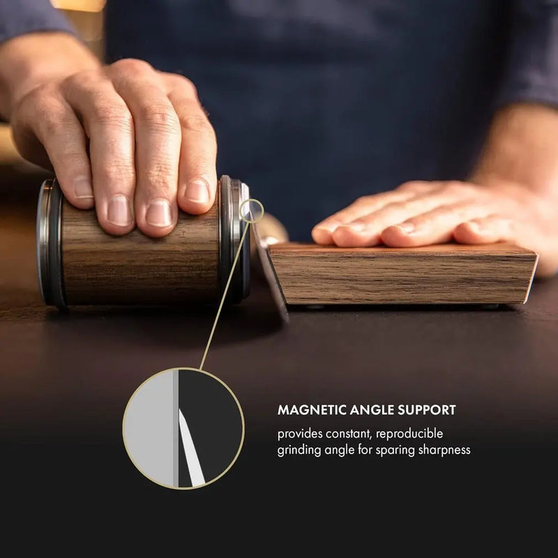 Messerschärfer-Set | Rollend Einzigartig Langlebig Kompakt Leicht Holz-Luzern Mode