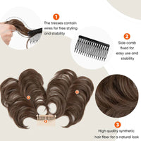 Messy Bun Clip-in | Seitenclip | Schnell | Synthetisch | Hitzebeständig-Luzern Mode