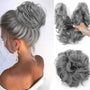 Messy Bun Clip-in | Seitenclip | Schnell | Synthetisch | Hitzebeständig-Silbergrau-Luzern Mode