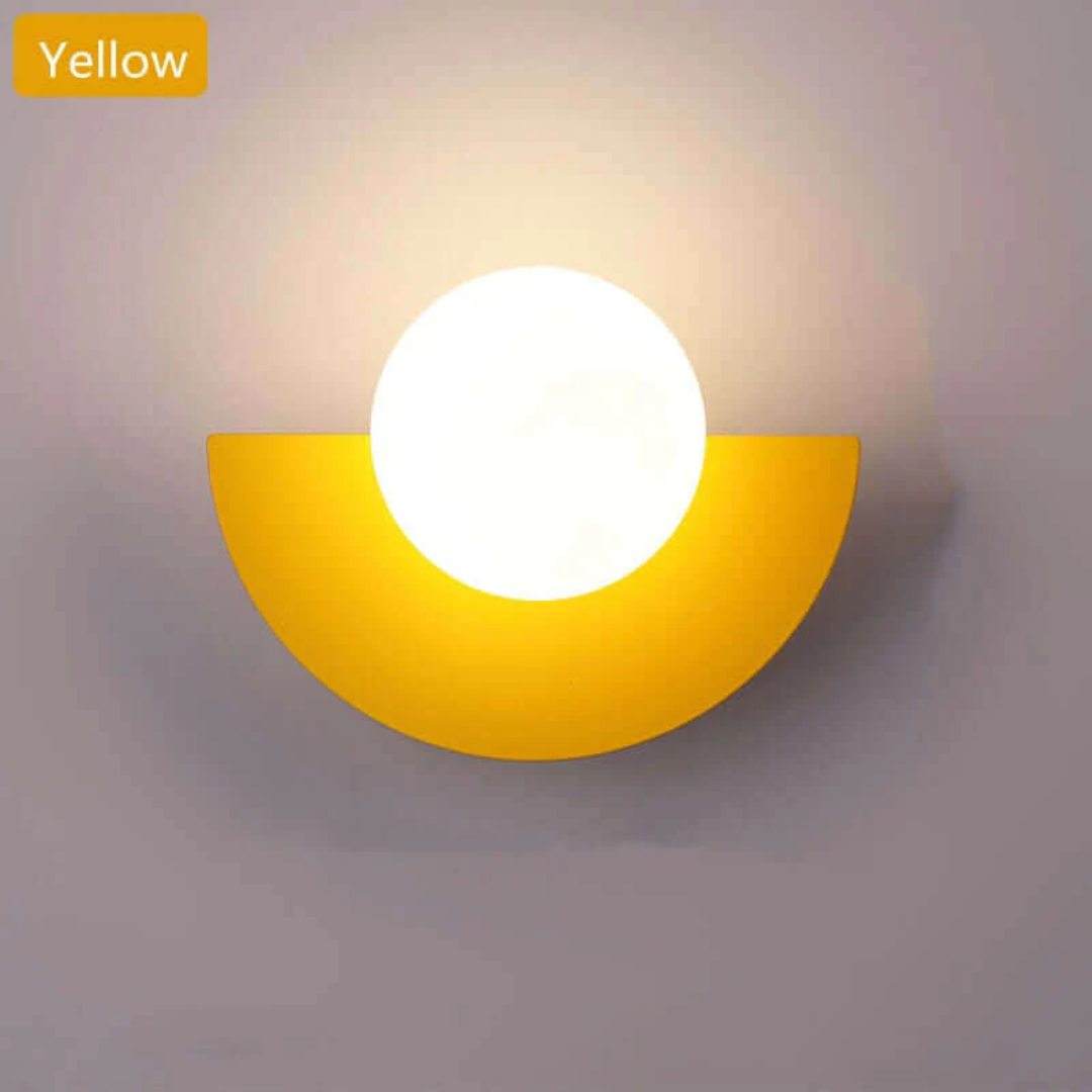 Wandlampe | Halbmond Nachhaltig Stilvoll Einzigartig LED Vielseitig Einfach-Gelb-20 x 15 cm-Warmweiß (2700–3500 K)-Luzern Mode