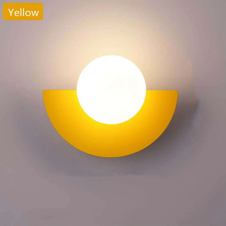 Wandlampe | Halbmond Nachhaltig Stilvoll Einzigartig LED Vielseitig Einfach-Gelb-20 x 15 cm-Warmweiß (2700–3500 K)-Luzern Mode