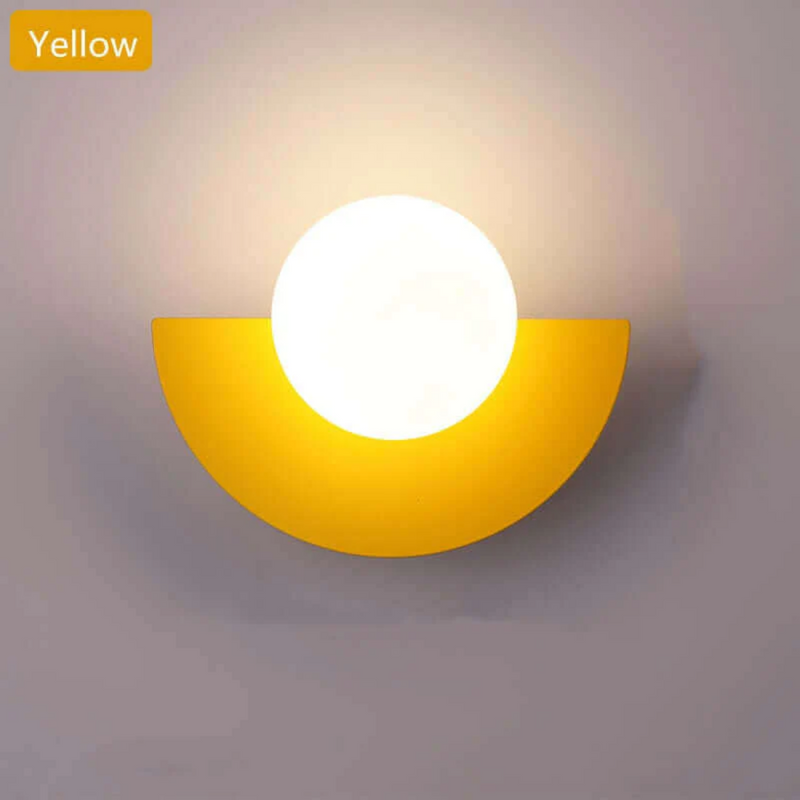 Wandlampe | Halbmond Nachhaltig Stilvoll Einzigartig LED Vielseitig Einfach-Gelb-20 x 15 cm-Warmweiß (2700–3500 K)-Luzern Mode