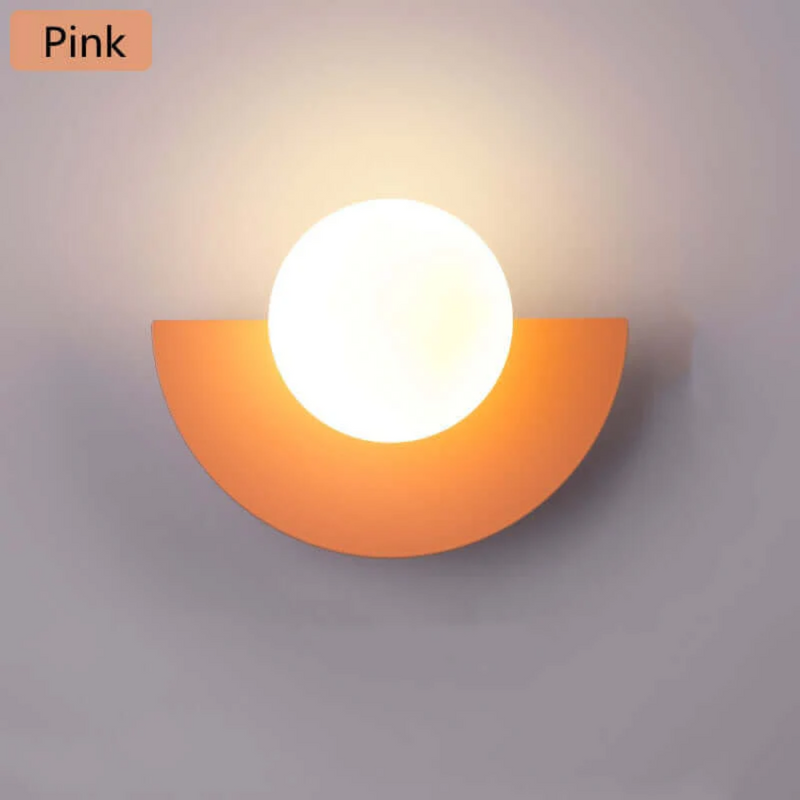 Wandlampe | Halbmond Nachhaltig Stilvoll Einzigartig LED Vielseitig Einfach-Rosa-20 x 15 cm-Warmweiß (2700–3500 K)-Luzern Mode