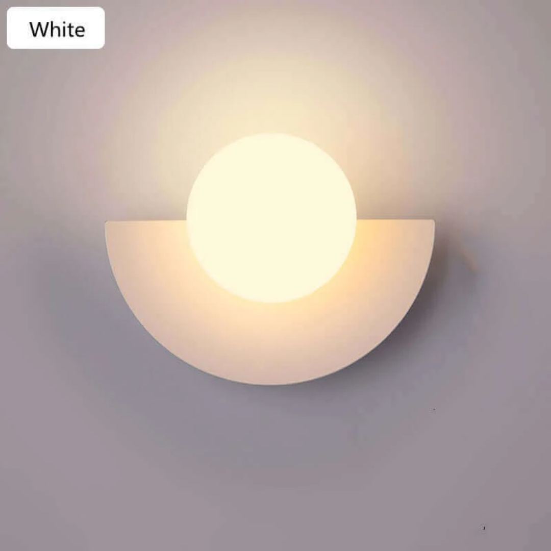 Wandlampe | Halbmond Nachhaltig Stilvoll Einzigartig LED Vielseitig Einfach-Weiß-20 x 15 cm-Warmweiß (2700–3500 K)-Luzern Mode