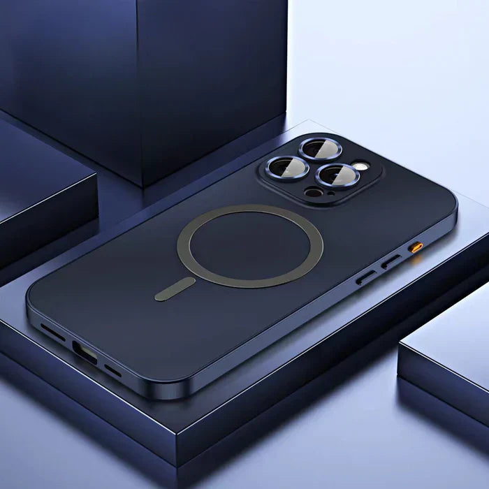 iPhone Schutzhülle | Magnetisch Langlebig Robust Sicher Modern Trendy-Blau-iPhone 15 Pro Max-Luzern Mode