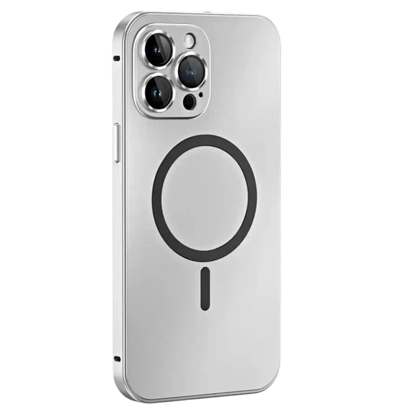iPhone Schutzhülle | Magnetisch Langlebig Robust Sicher Modern Trendy-Silber-iPhone 15 Pro Max-Luzern Mode