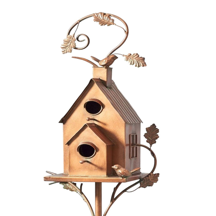 Vogelhaus | Gartenstecker Metall Künstlerisch Stilvoll Langlebig Dekorativ-Haus mit doppelt dreieckigem Dach-Luzern Mode