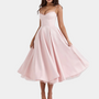 Elegantes Abendkleid mit Trägern und ausgestelltem Rock-Rosa-2XS-Luzern Mode