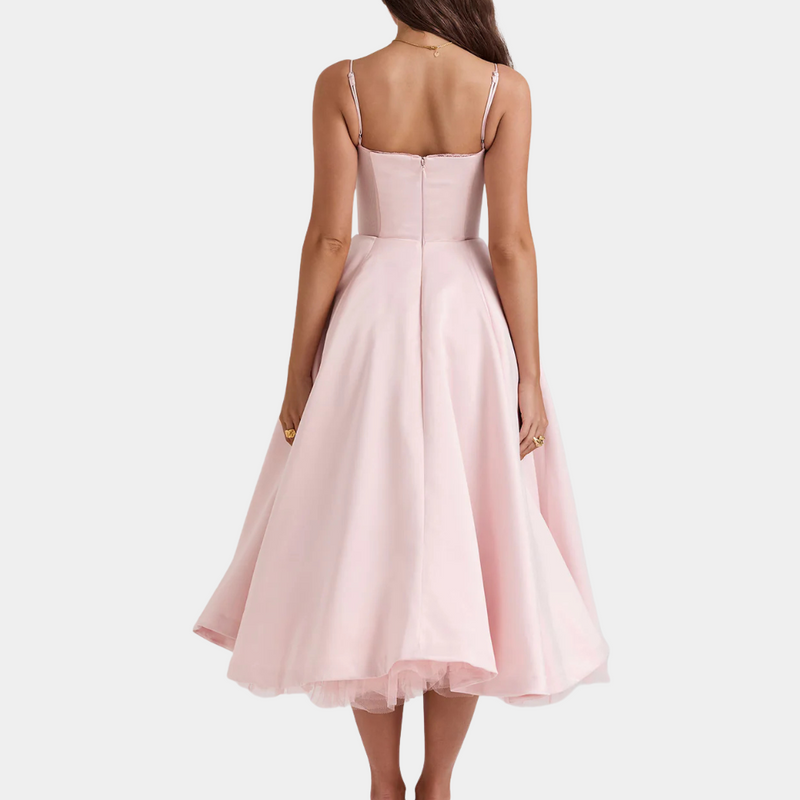 Elegantes Abendkleid mit Trägern und ausgestelltem Rock-Luzern Mode