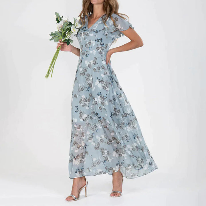 Elegantes Maxikleid mit Blumenmuster für Damen kaufen-Luzern Mode