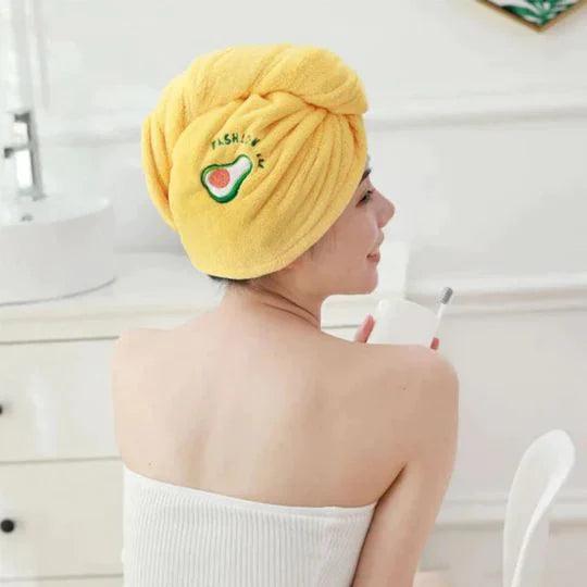 Haarhandtuch | Mikrofaser Langlebig Leicht Universell Bequem-Gelb-Luzern Mode