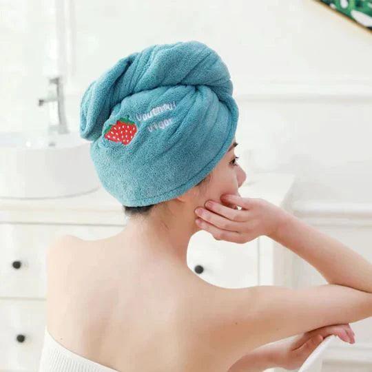 Haarhandtuch | Mikrofaser Langlebig Leicht Universell Bequem-Hellblau-Luzern Mode