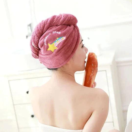 Haarhandtuch | Mikrofaser Langlebig Leicht Universell Bequem-Lila-Luzern Mode