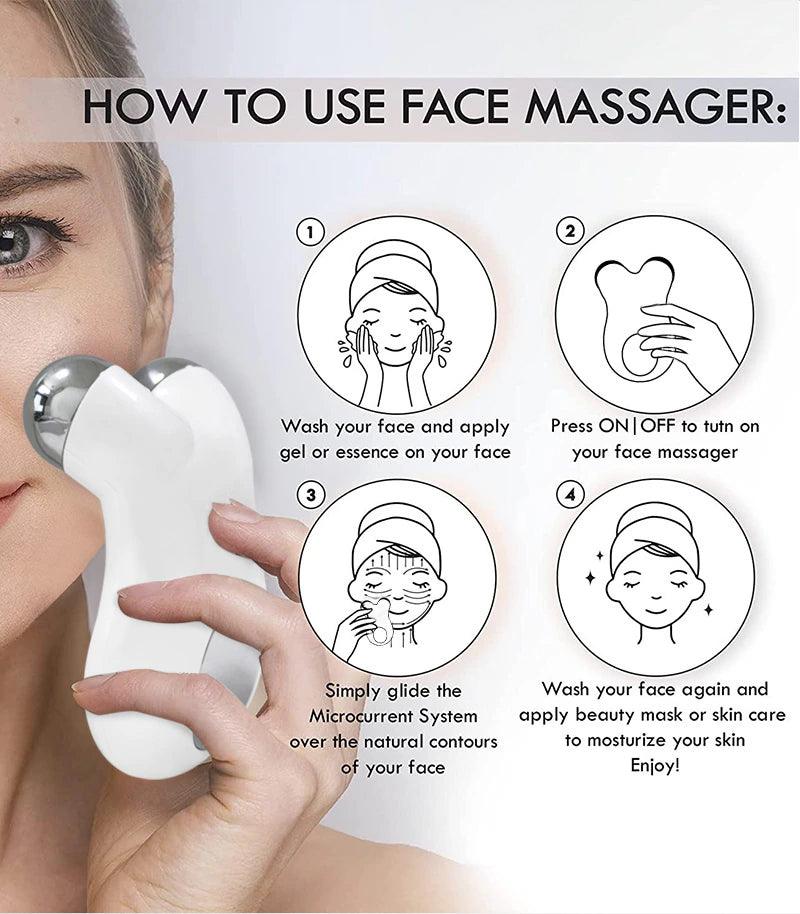 Gesichtsmassager | Mikrostrom | Effektiv | Einstellbar | Vielseitig | Kompakt-Luzern Mode