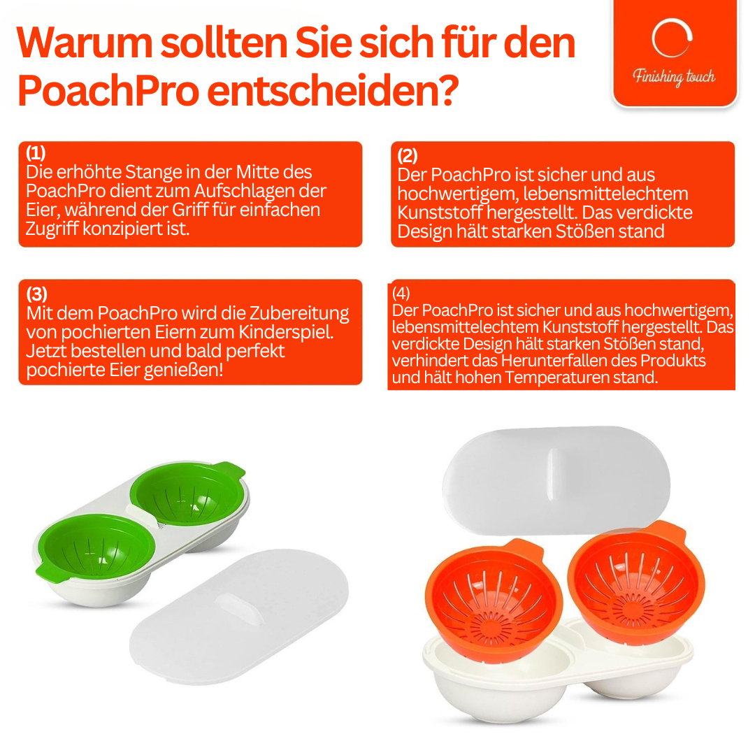 Eierpochier-Set | Mikrowelle | Langlebig | Praktisch | Schnell | Einfach | Sicher-Luzern Mode