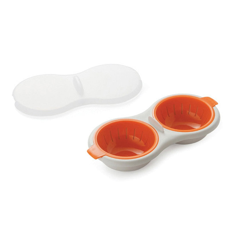 Eierpochier-Set | Mikrowelle | Langlebig | Praktisch | Schnell | Einfach | Sicher-Orange-Luzern Mode