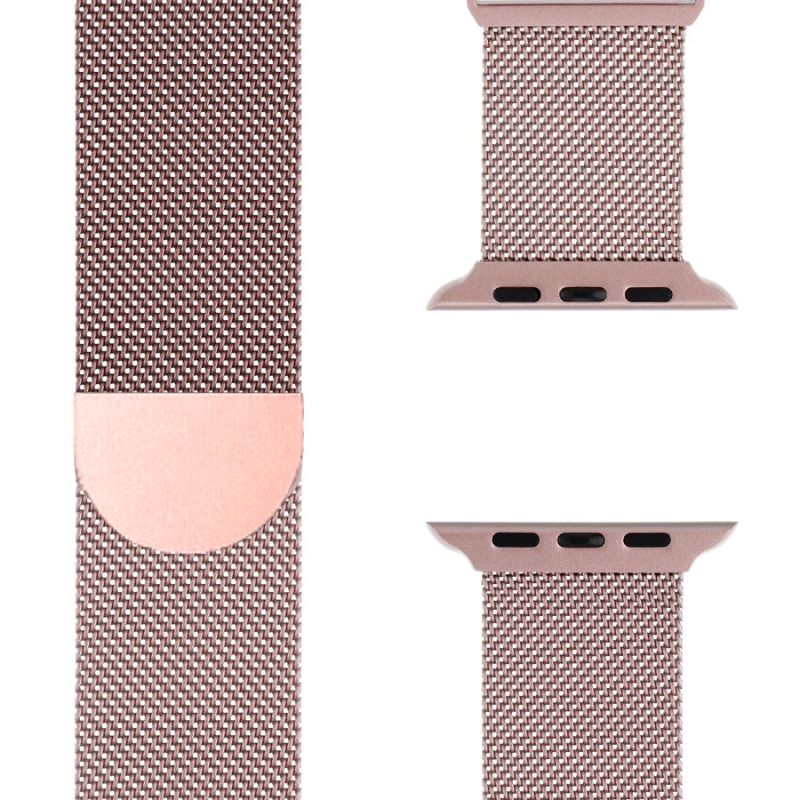 Apple Watch Armband | Edelstahl | Einstellbar | Universell-38mm | 40mm | 41mm | 42mm-Rosa-Luzern Mode