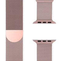 Apple Watch Armband | Edelstahl | Einstellbar | Universell-38mm | 40mm | 41mm | 42mm-Rosa-Luzern Mode
