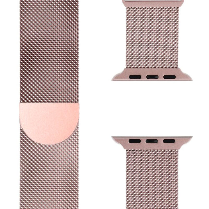 Apple Watch Armband | Edelstahl | Einstellbar | Universell-38mm | 40mm | 41mm | 42mm-Rosa-Luzern Mode