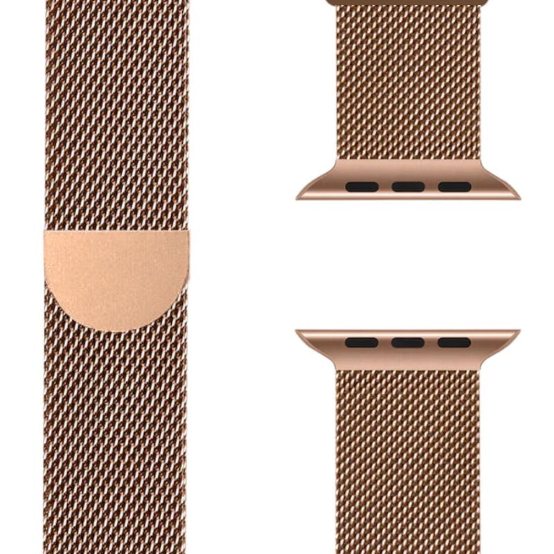 Apple Watch Armband | Edelstahl | Einstellbar | Universell-38mm | 40mm | 41mm | 42mm-Roségold-Luzern Mode