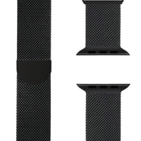 Apple Watch Armband | Edelstahl | Einstellbar | Universell-38mm | 40mm | 41mm | 42mm-Schwarz-Luzern Mode