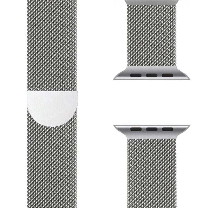 Apple Watch Armband | Edelstahl | Einstellbar | Universell-38mm | 40mm | 41mm | 42mm-Silber-Luzern Mode